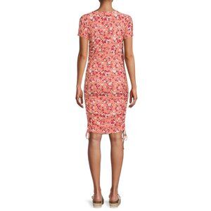 No Boundaries New Medium Floral Boho Short Sleeve Dress Adjustable Length Ruchin